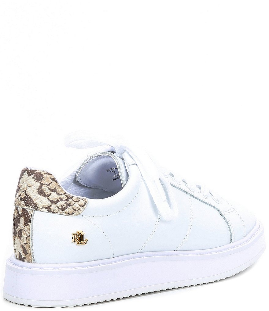Lauren Ralph Lauren Angeline II Leather Lace-Up Sneakers