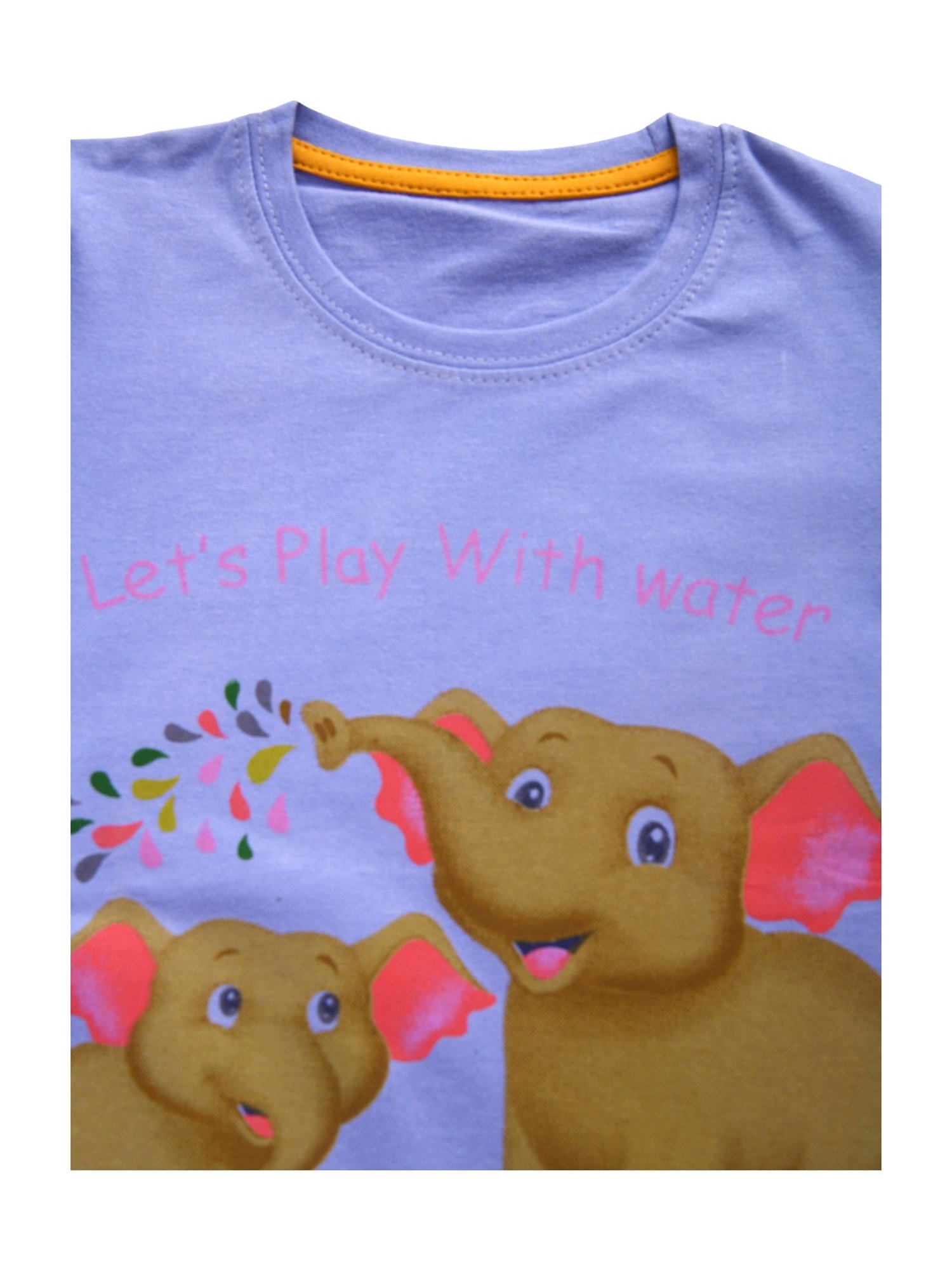 Kids Craft Purple Cotton Printed T-Shirt & Pants