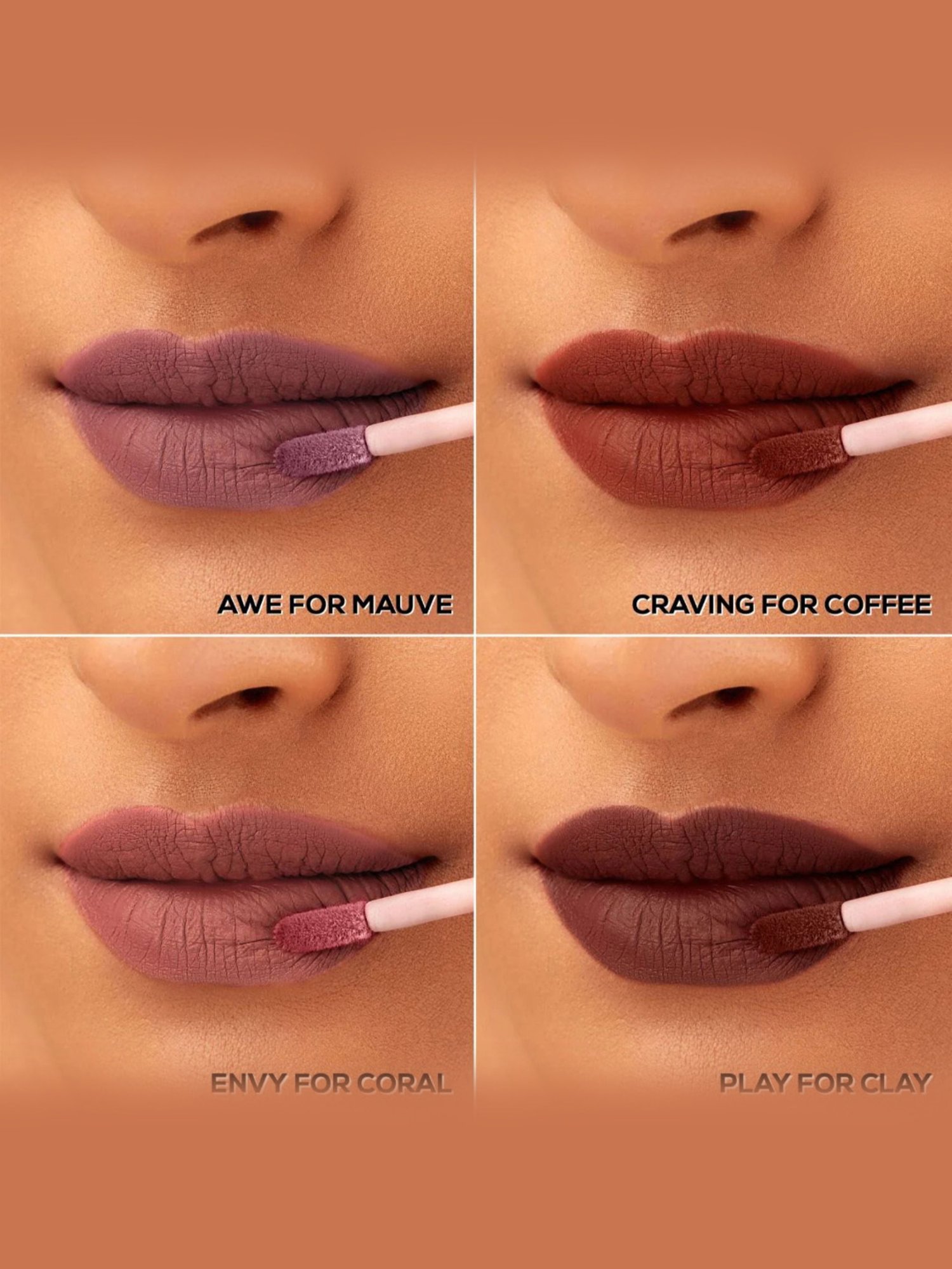 RENEE Stay With Me Matte Liquid Lipstick Juicy Berries - Set of 4