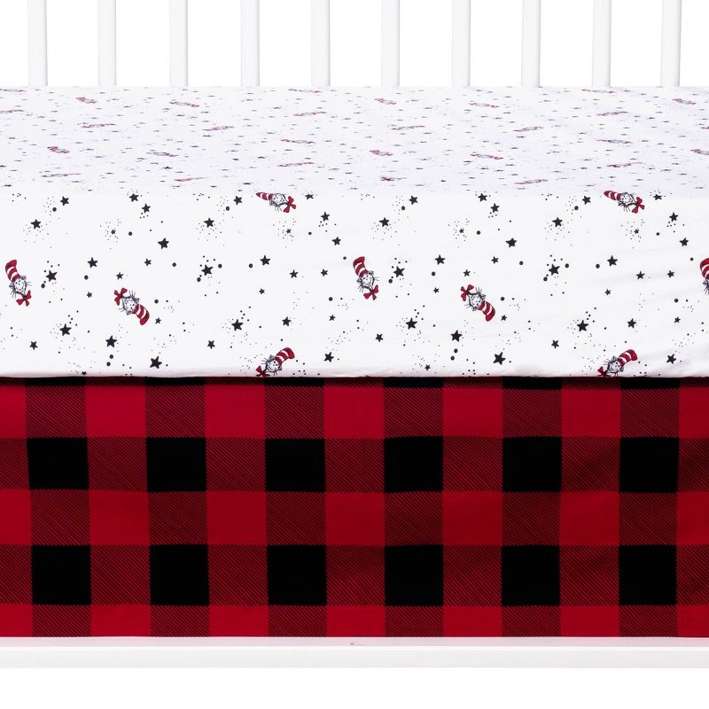Dr. Seuss Lumberjack Cat in the Hat 5 Piece Crib Bedding Set