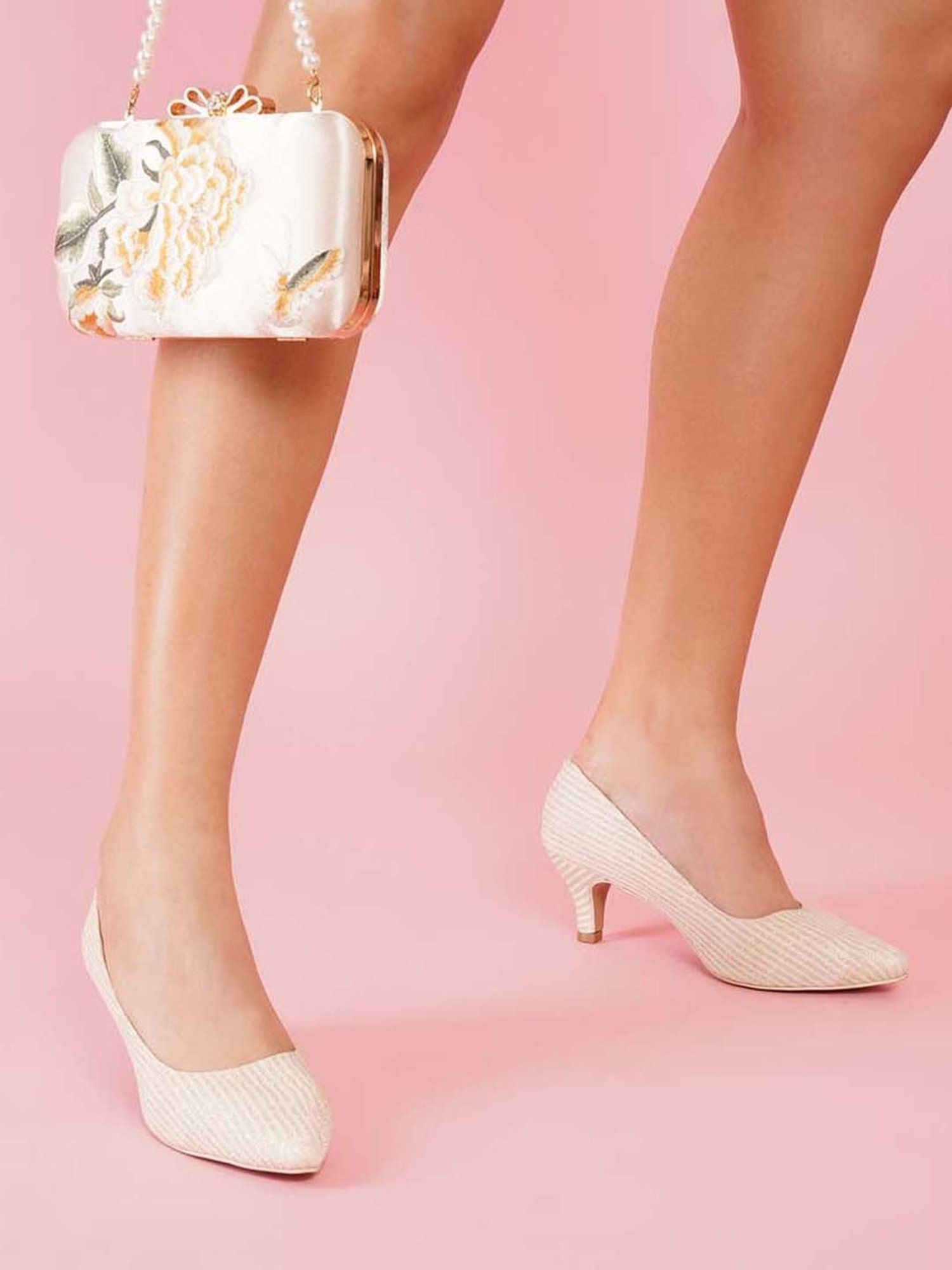 Sherrif Women's Cream Stiletto Pumps