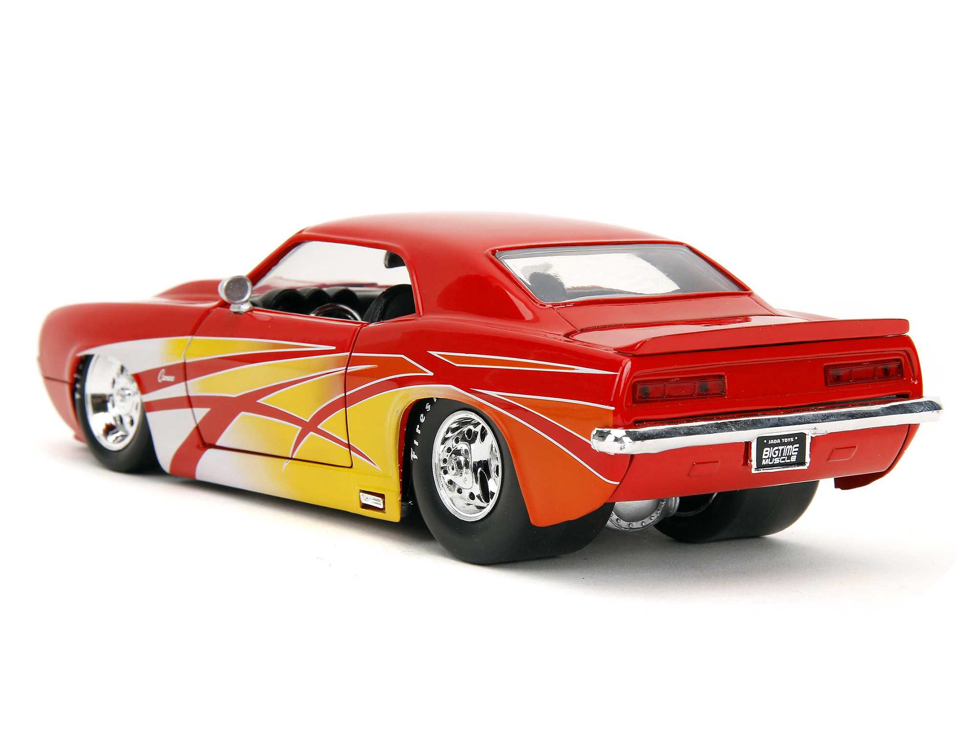 1969 Chevrolet Camaro Red with Graphics "BigTime Muscle" Series 1/24 Diecast Model Car by Jada