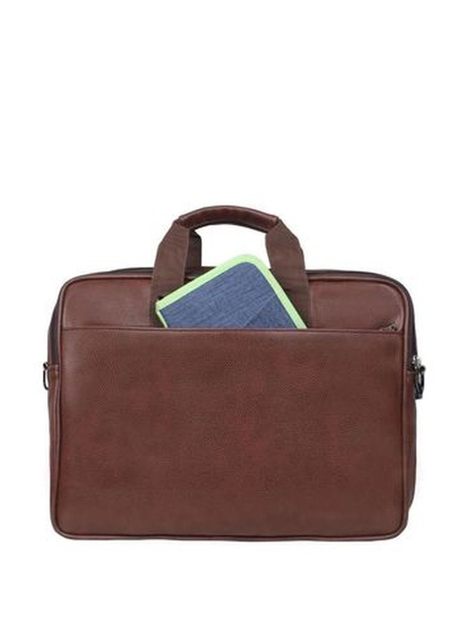 Harissons Rendition Brown Leather Solid Laptop Messenger Bag