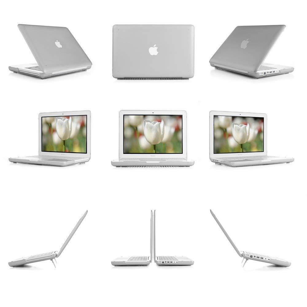 iPearl mCover Hard Shell Cover Case + Keyboard Skin for Model A1342 White Unibody 13-inch MacBook (part No. MC207LL/A or MC516LL/A, released after Oct. 20, 2009) - CLEAR