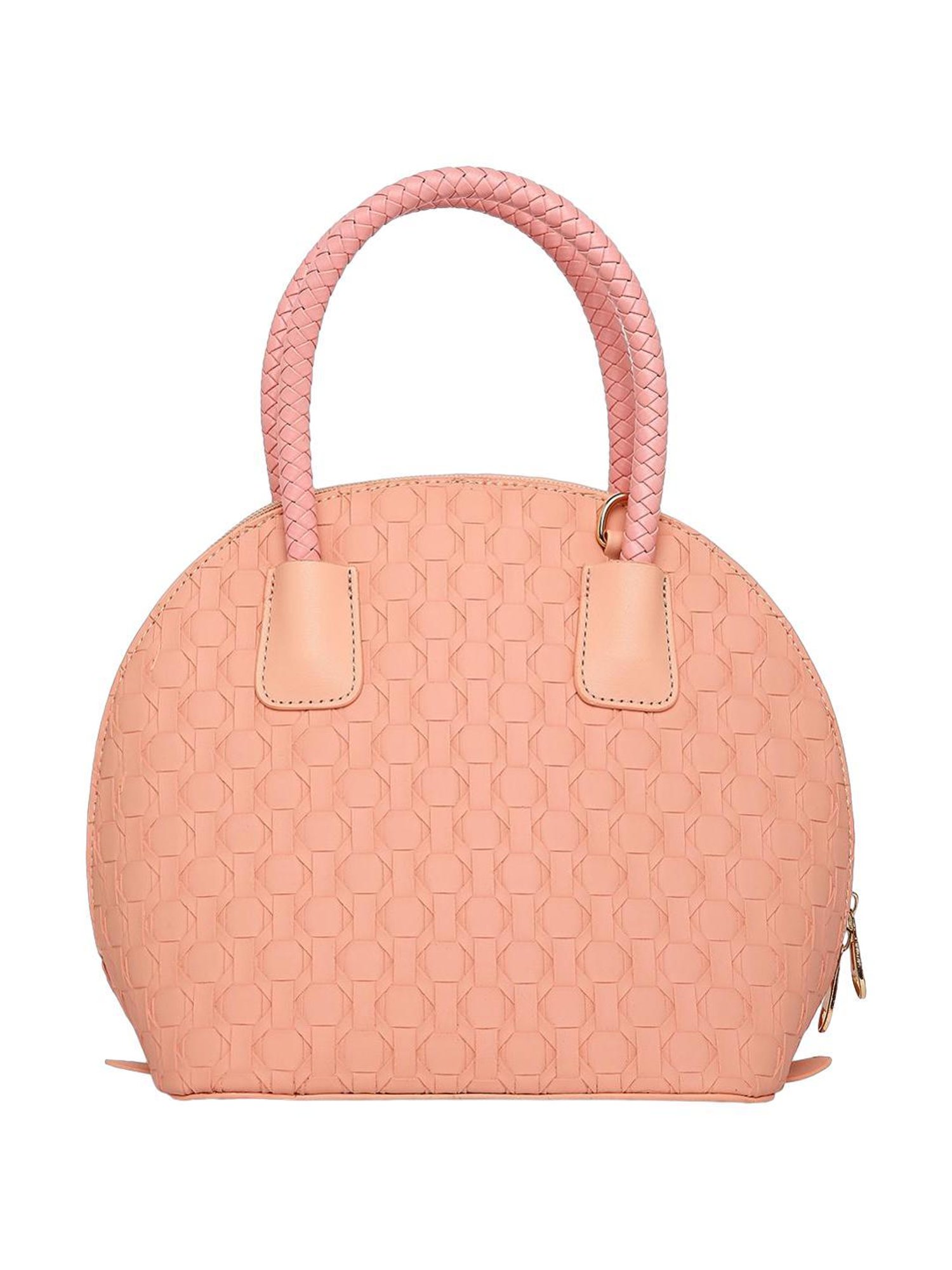 Caprese Rosa Pink Faux Leather Textured Handbag
