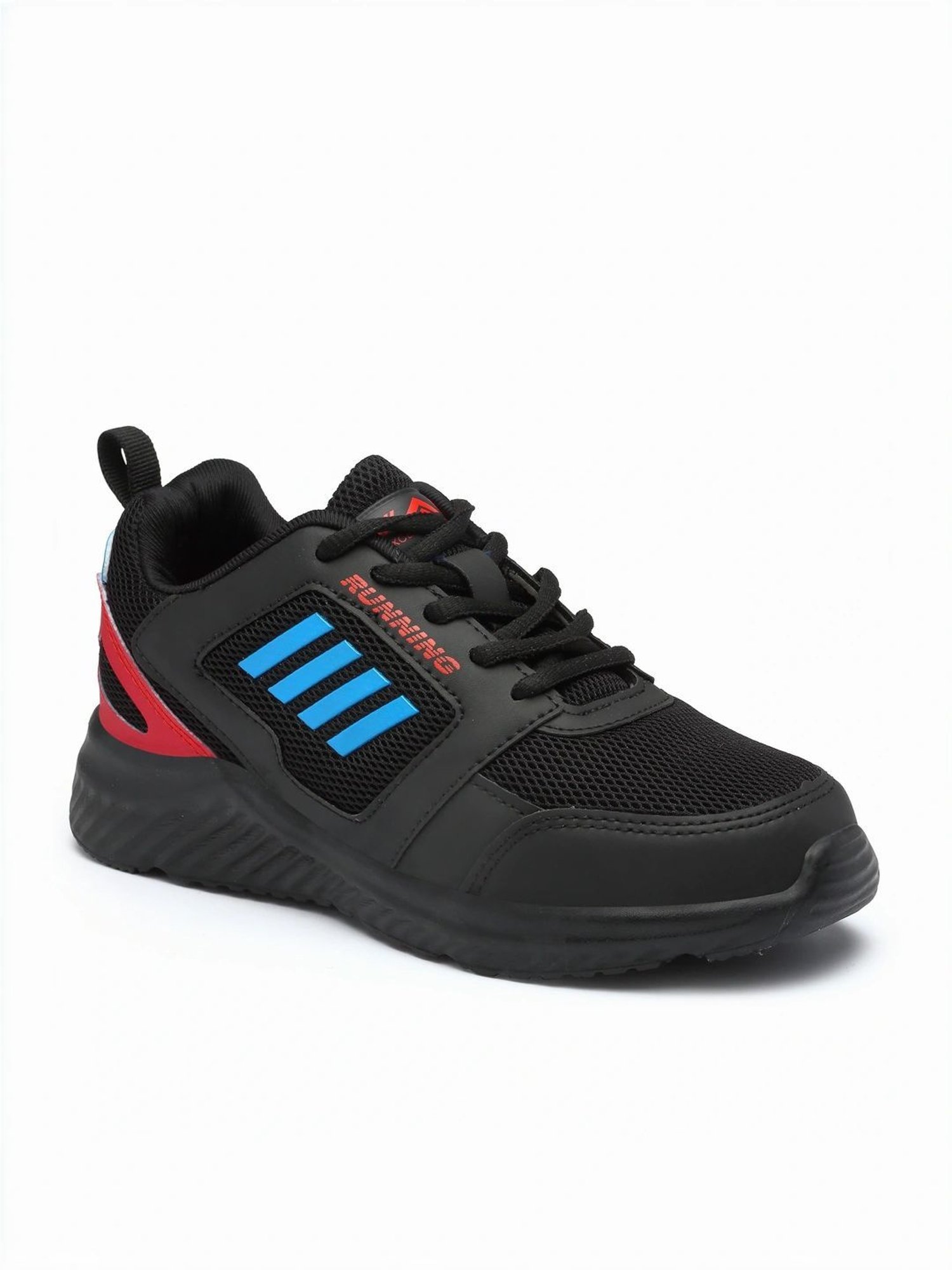 Asian Kids Core Black Running Shoes