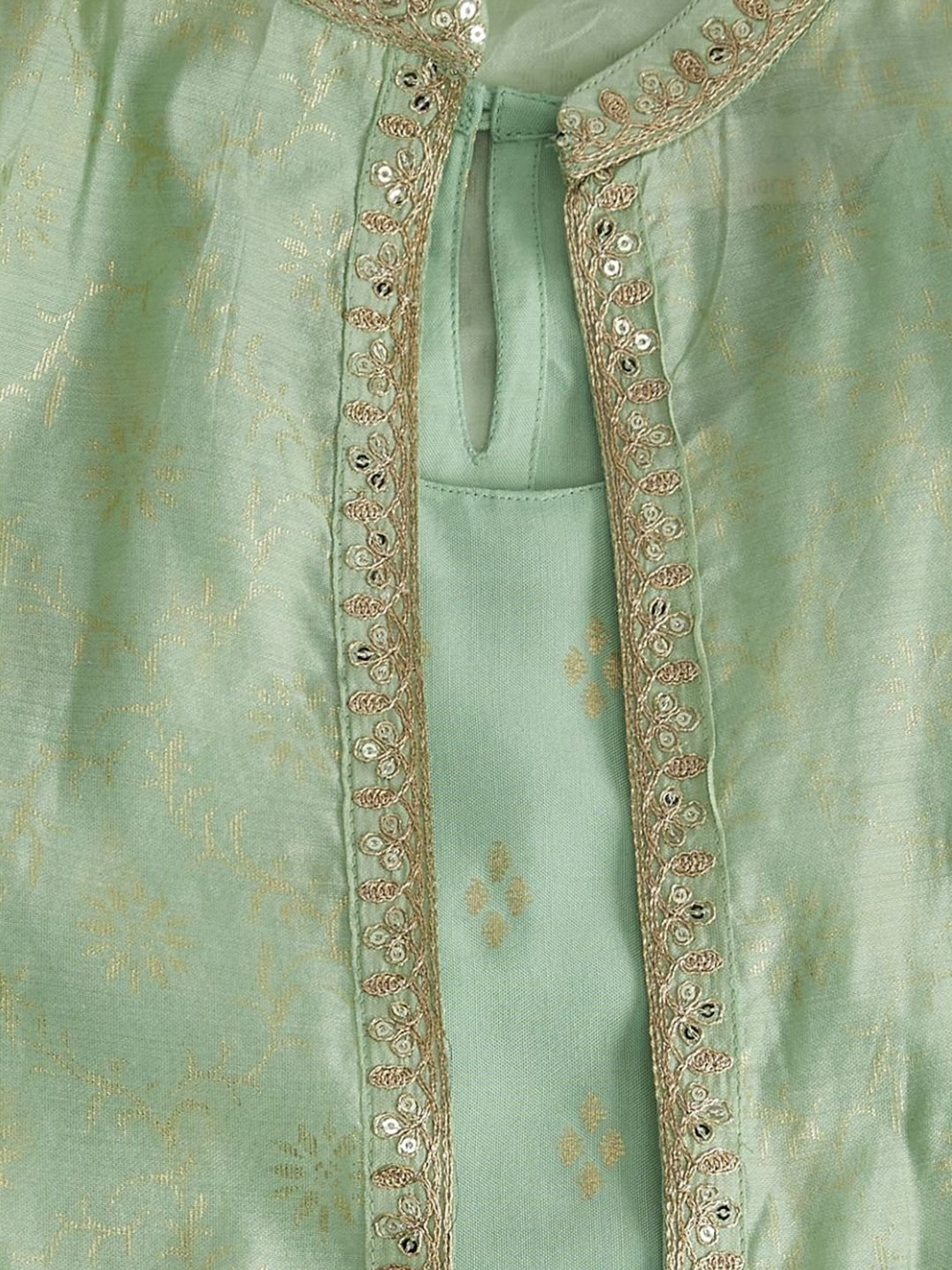 Akkriti by Pantaloons Kids Mint Green Printed Dress