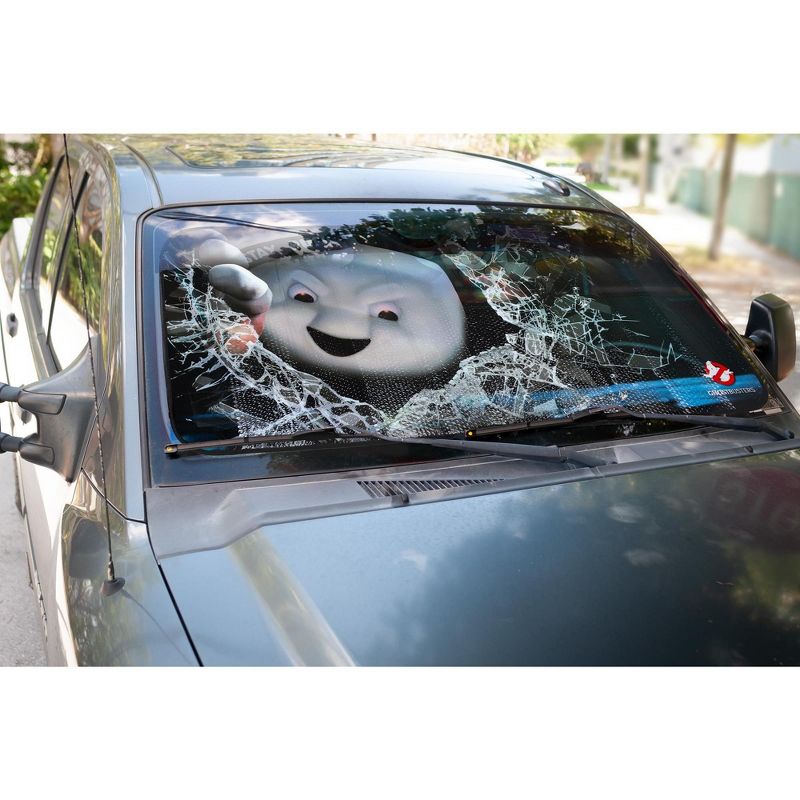Just Funky Ghostbusters Angry Stay Puft Marshmallow Man Car Sunshade | 58 x 27.5 Inches