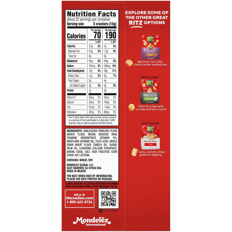 Ritz Whole Wheat Crackers - Fresh Stacks - 11.6oz