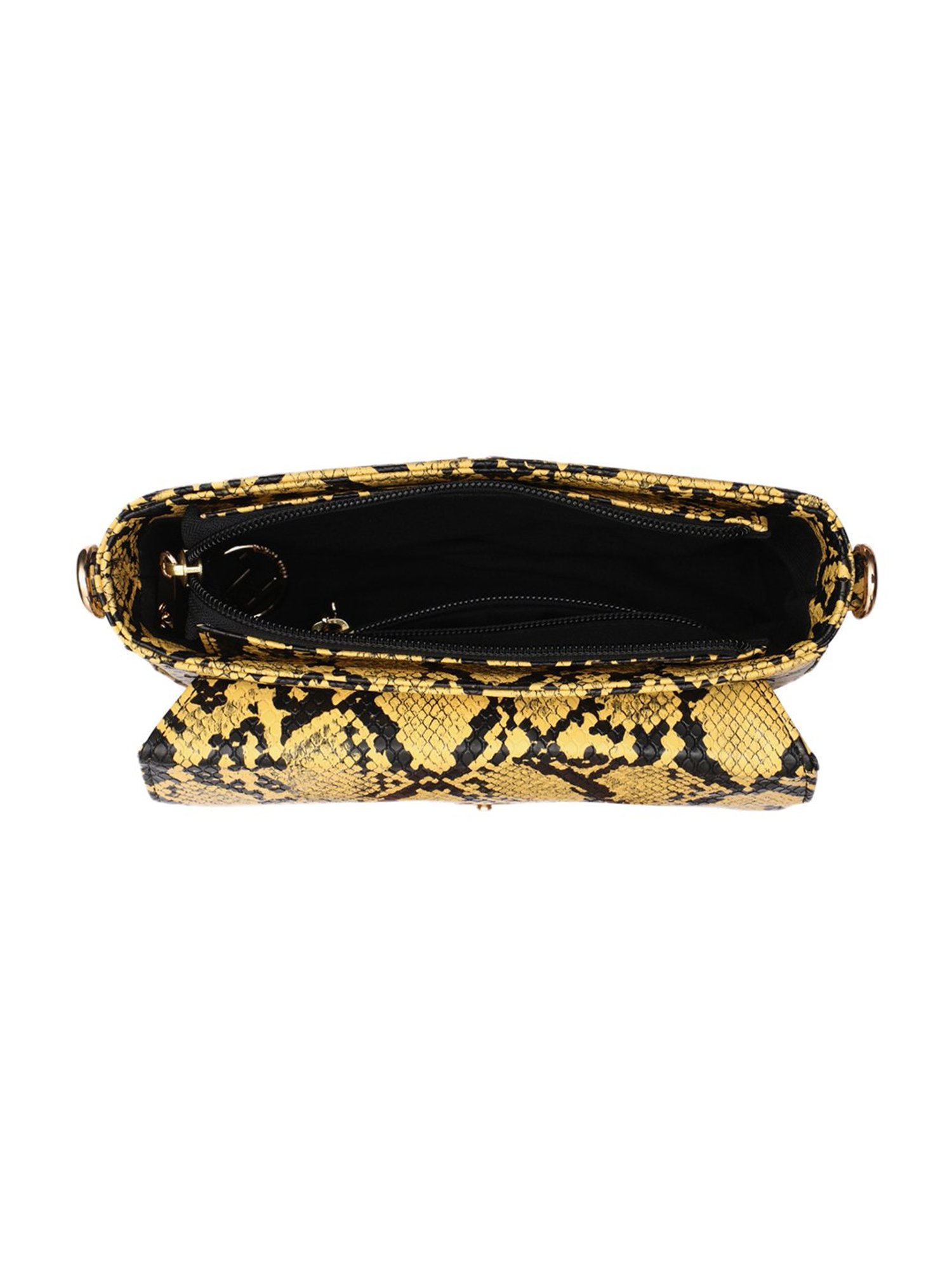 PELLE LUXUR Yellow Textured Small Purse Handbag