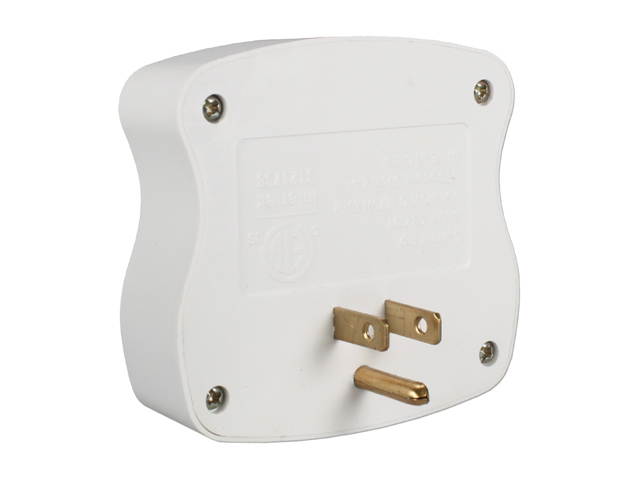 QVS PS-05UW 3-Outlet Wallmount Power Block with Dual-USB 2.1A Charging Ports