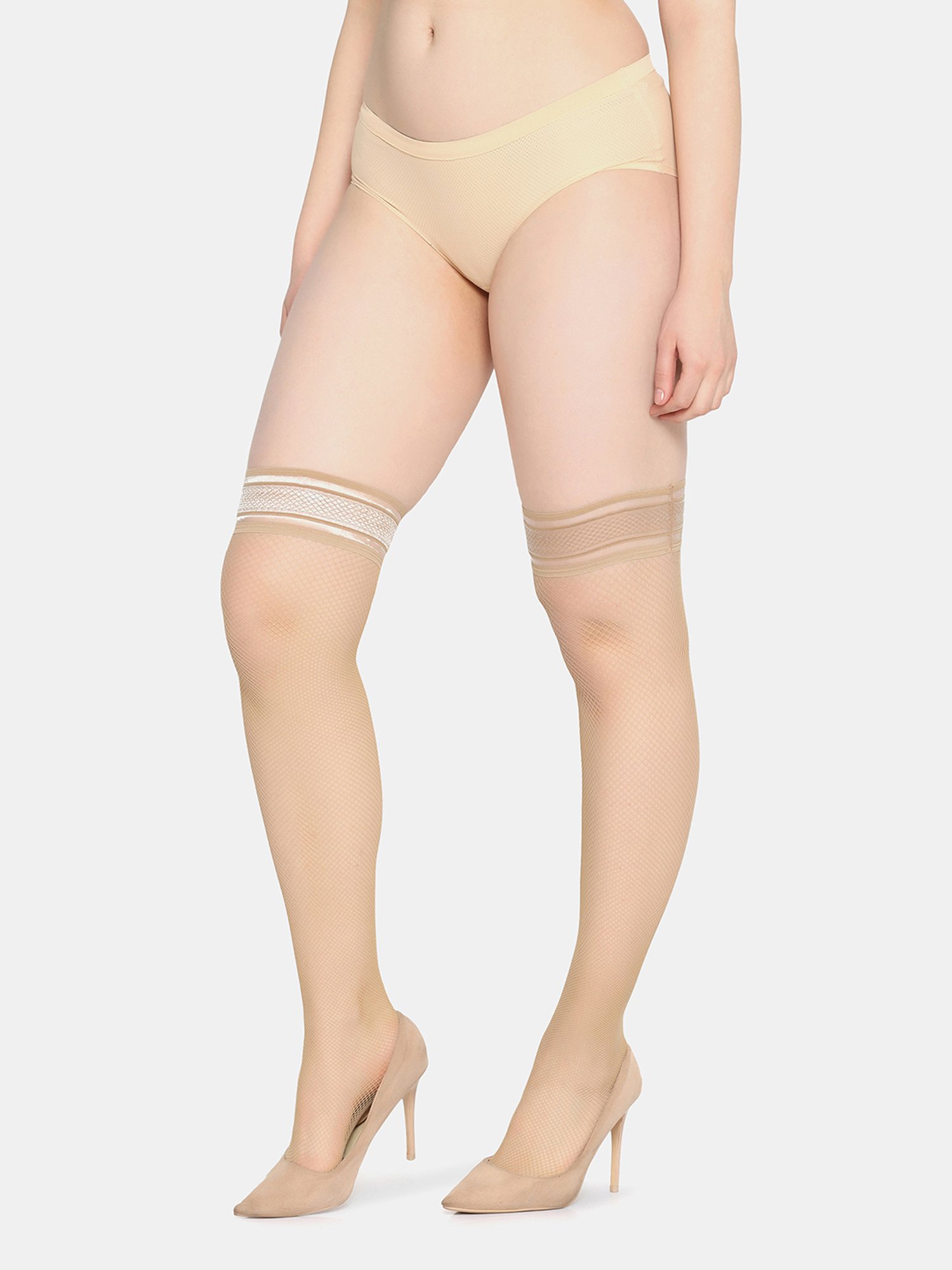 Da Intimo Brown Lace Stockings