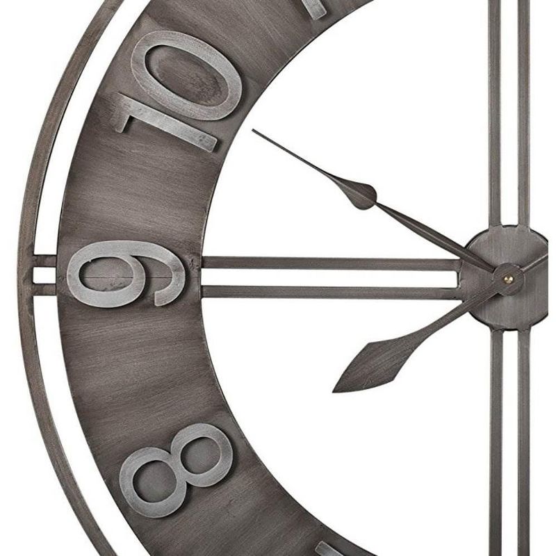 Studio Designs 30" Industrial Loft Brushed Steel Analog Home Wall Clock (2 Pack)