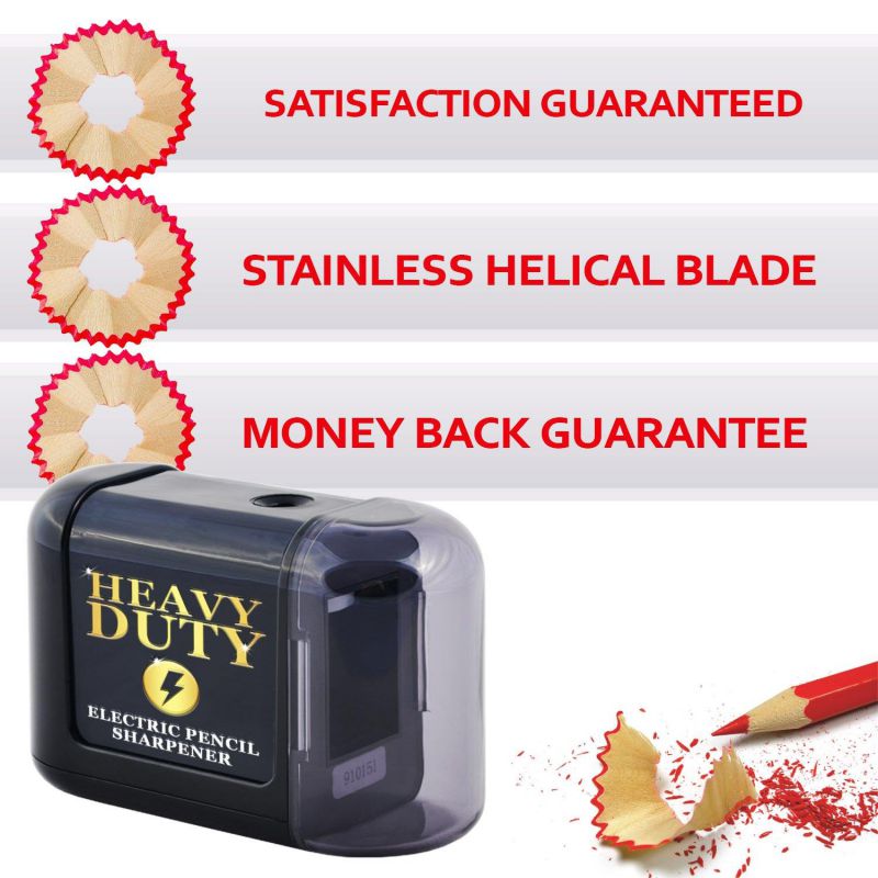 Artist Choice Electric-Pencil-Sharpener Battery Powered Heavy Duty Helical Blade Pencil Sharpener