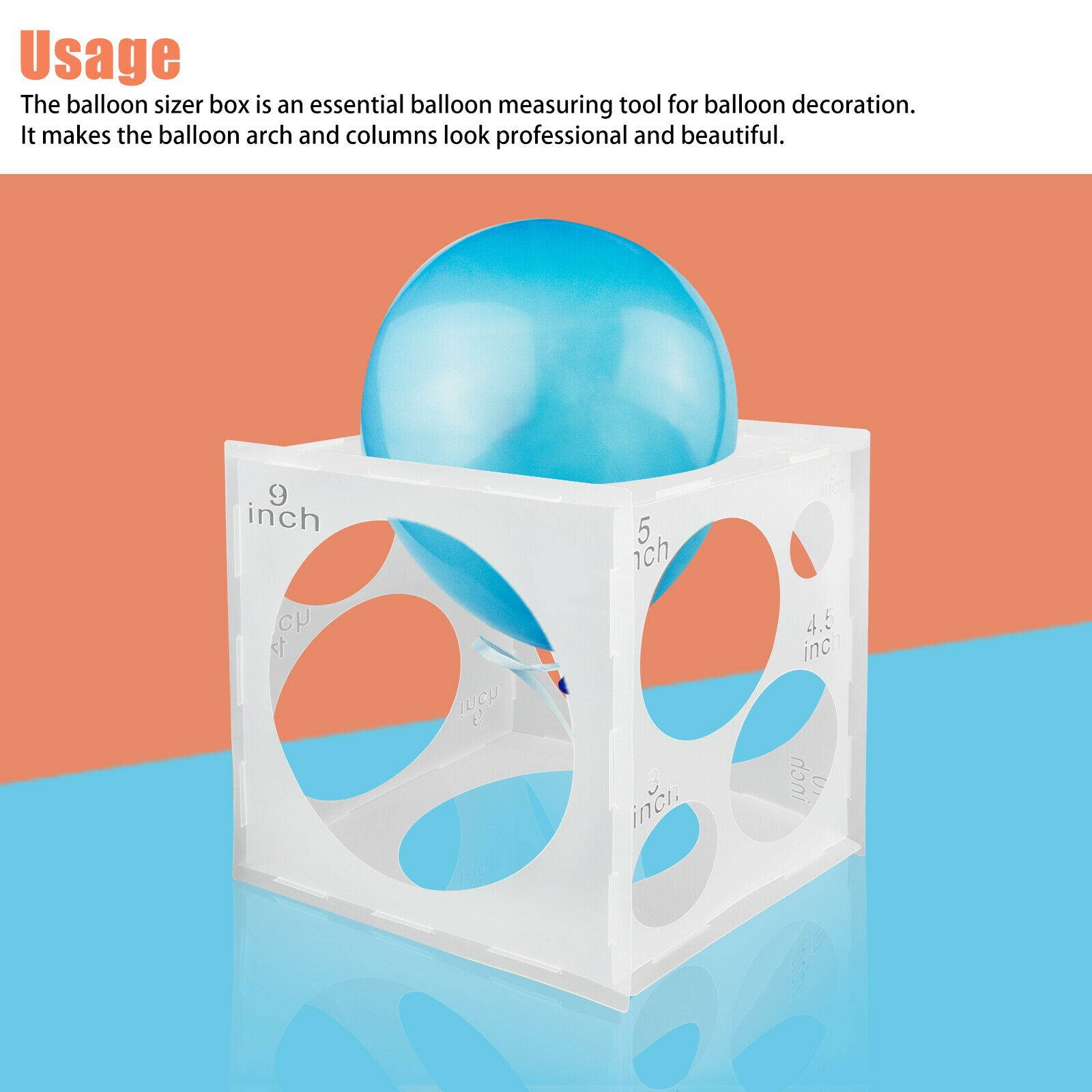 Balloon Sizer Ball Box Measurement Tool for Wedding Party 11 Holes 2 to 10 inch
