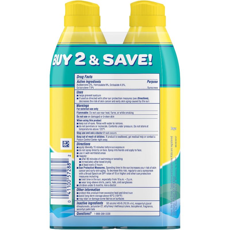 Coppertone Kids Sunscreen Spray - SPF 50 - 11oz - Twin Pack