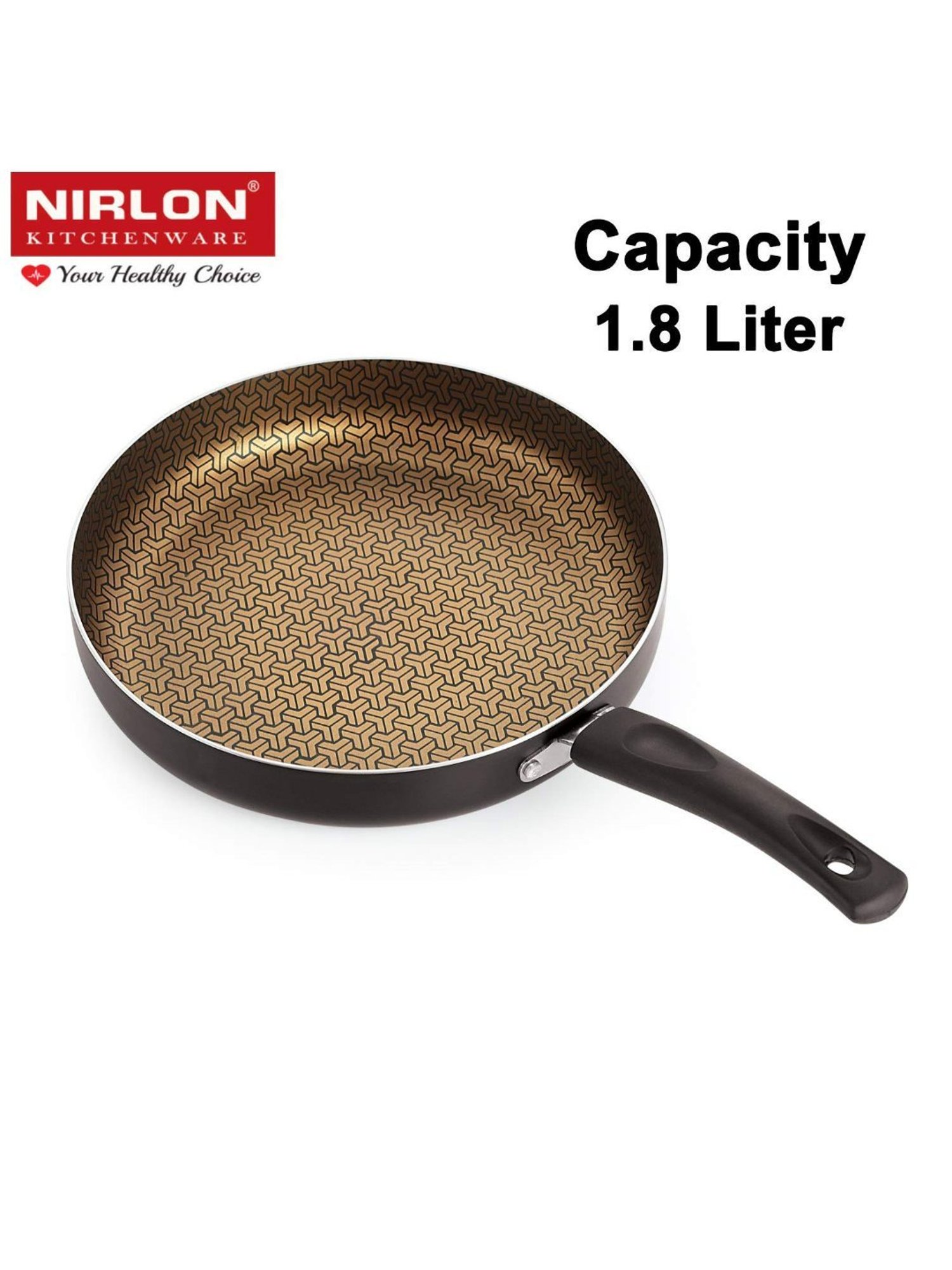 Nirlon Gold Aluminium Majesty Non-Stick Heat Resistance Cookware Set of 3