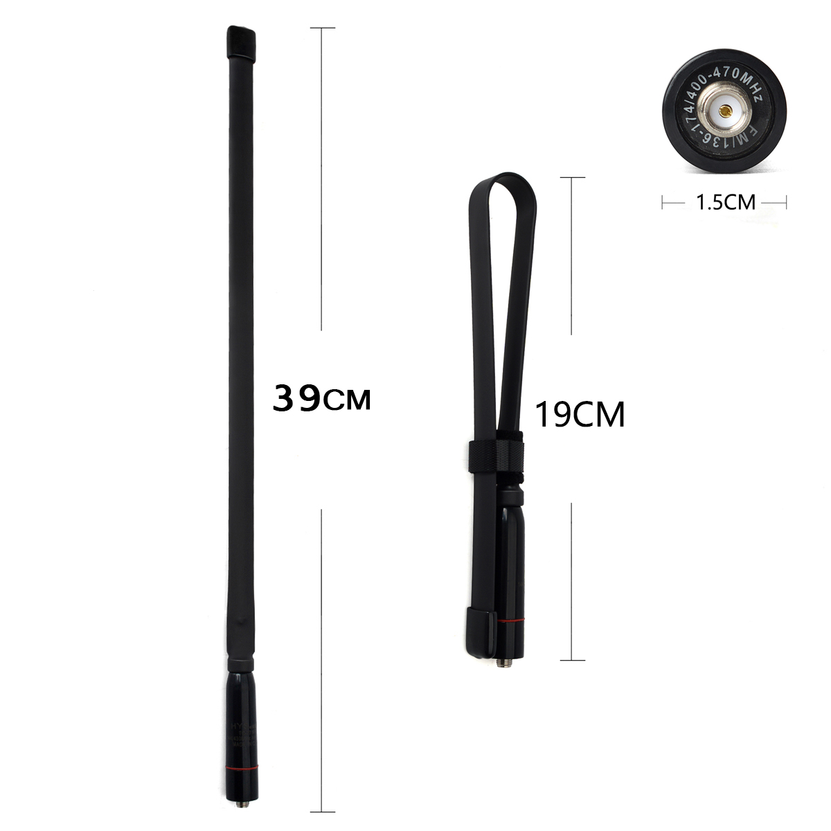 HYS CS Tactical Antenna SMA-Female VHF/UHF Ham Radio Antenna For Baofeng UV5R UV82 888S Walkie Talkie