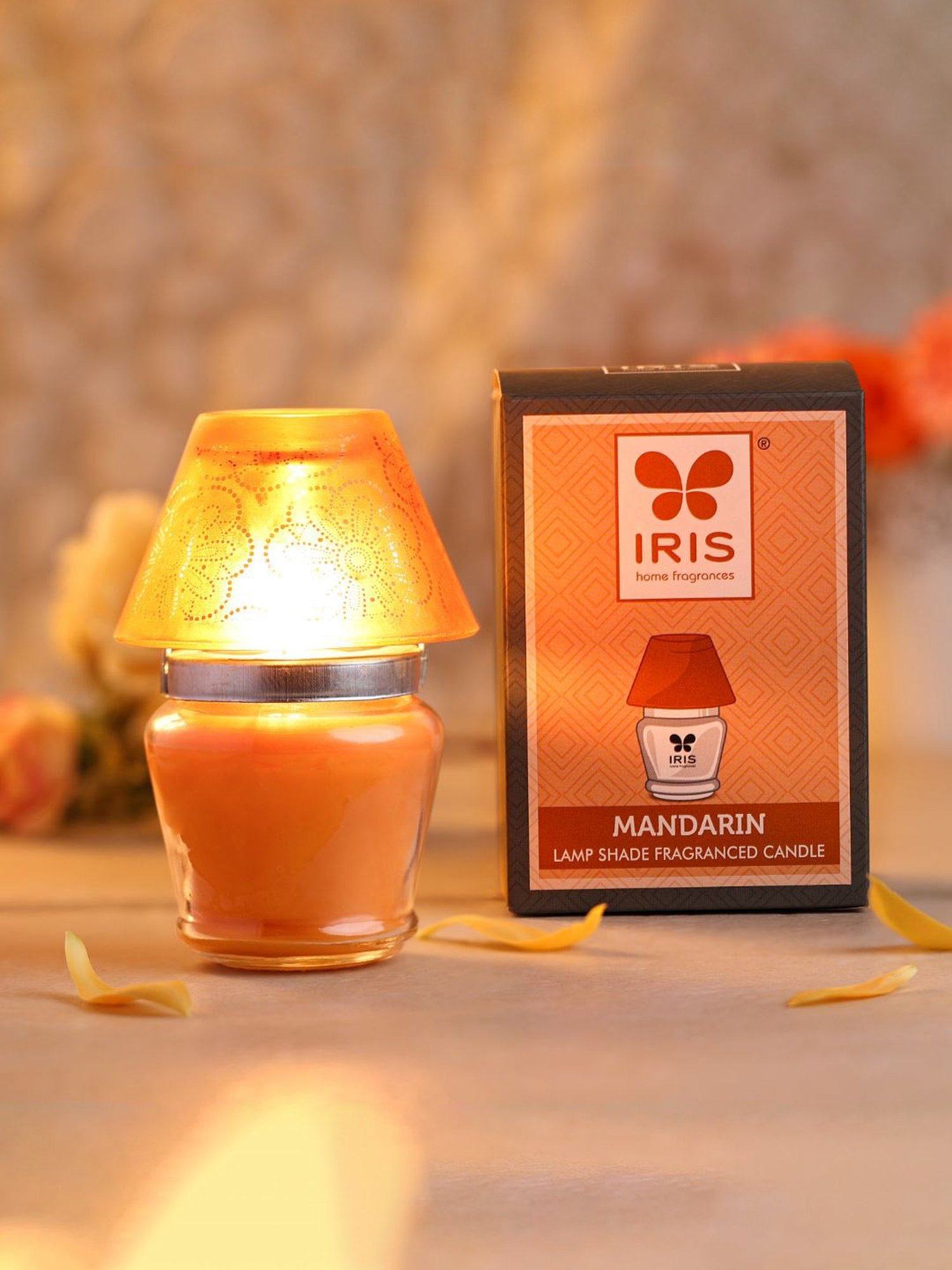 IRIS Orange Mandarin Lamp Shade Scented Candles