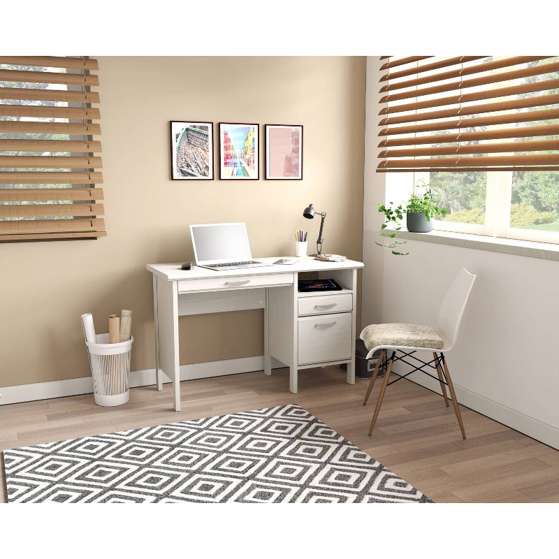 47" Computer Desk Washed Oak - Inval