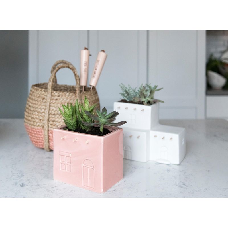 Adobe Layered Planter  - Off-White - Shiraleah