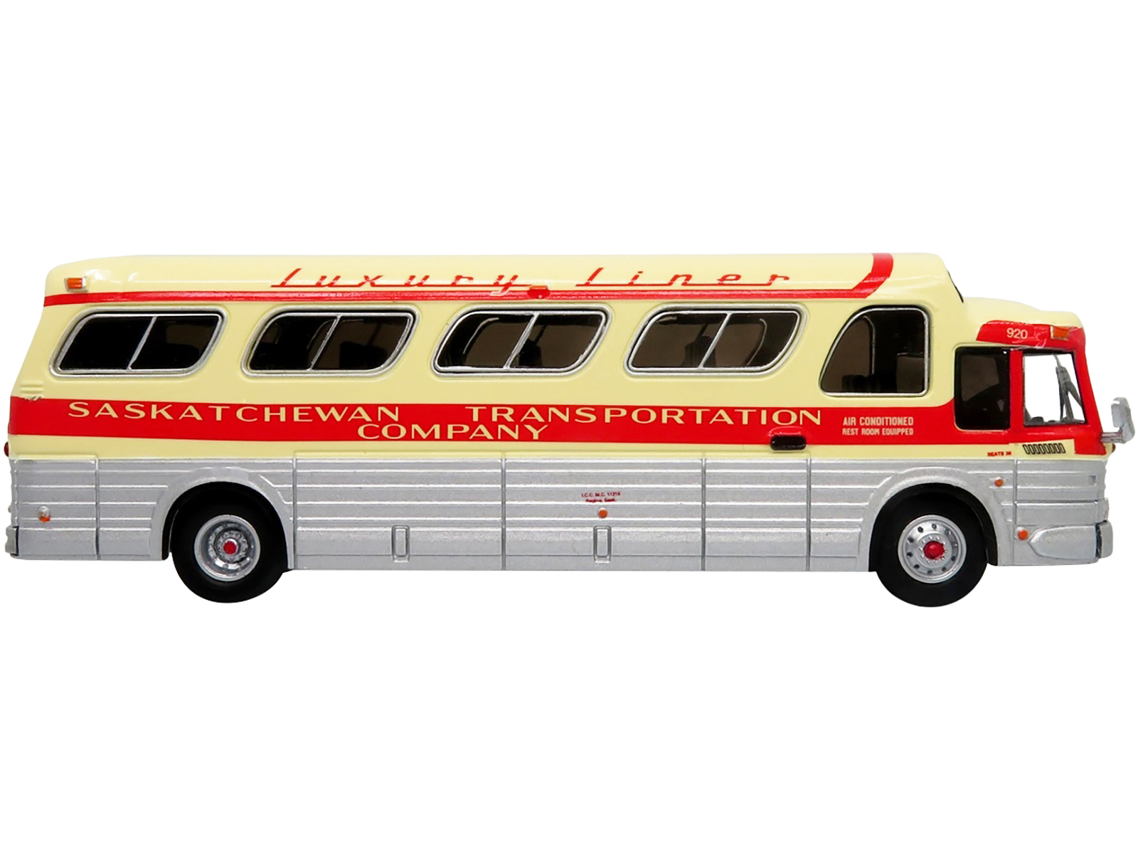 GMC PD-4103 Transit Bus #152 Light Blue "Burlington New Jersey" 1/87 (HO) Scale Model by Classic Metal Works