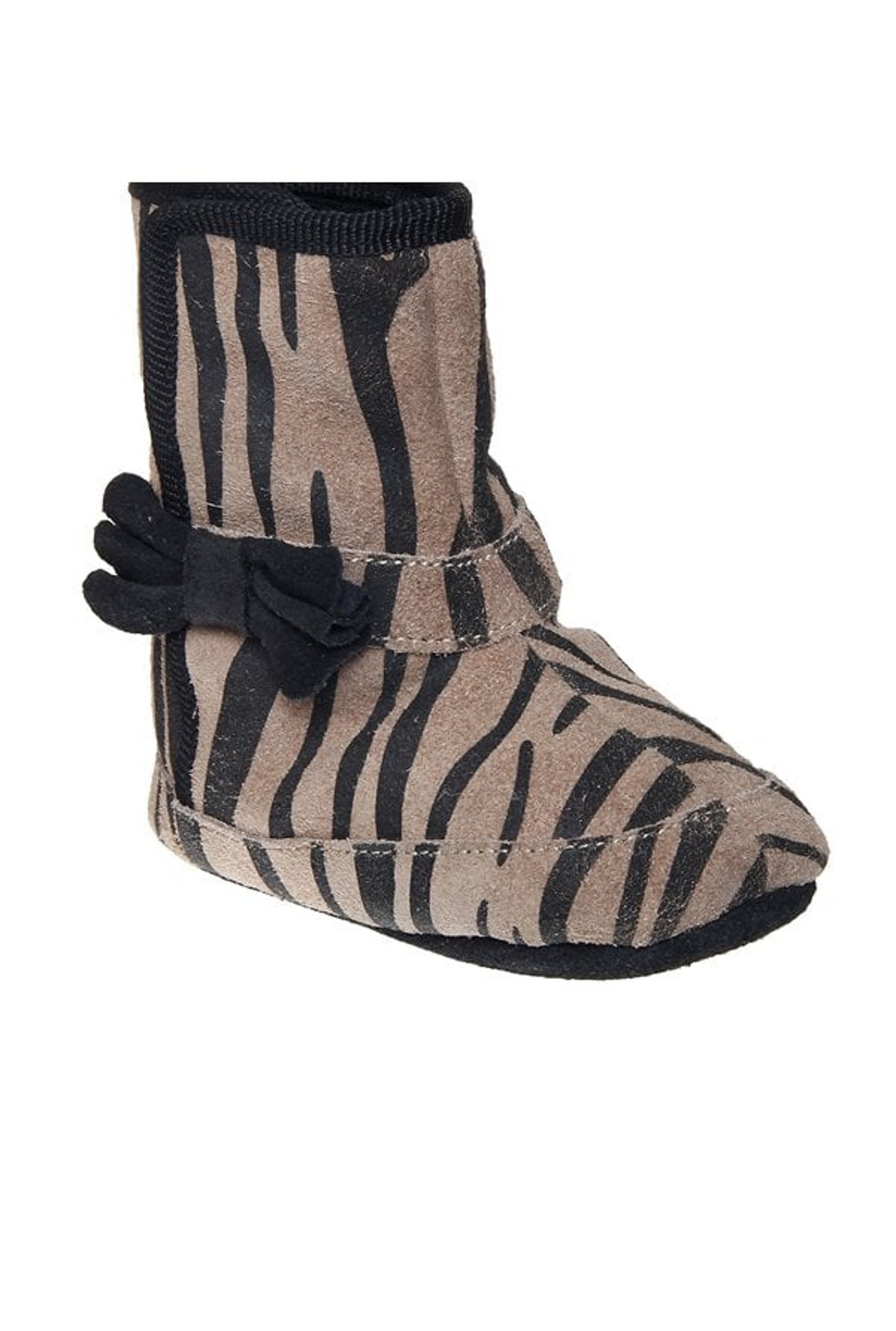 Beanz Kids Agnes Beige & Black Leather Boots