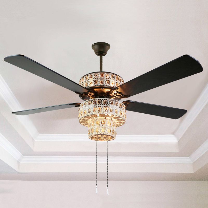 52" Casa Vieja Modern Rustic 3 Blade Ceiling Fan with Remote Brushed Nickel Natural Wood House Bedroom Living Room Home Kitchen