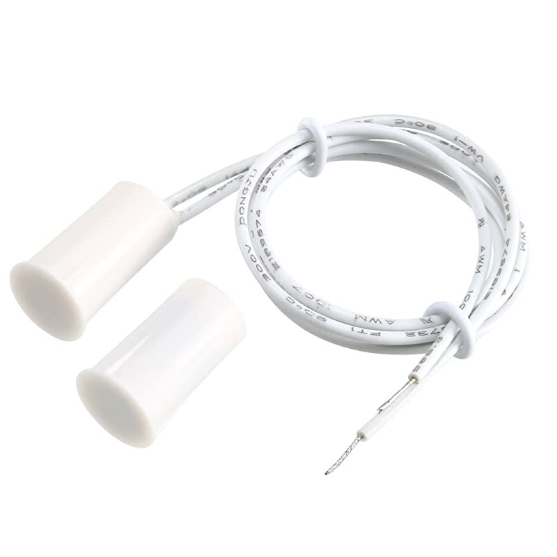 10pcs RC33 NC Recessed Wired Window Door Contact Sensor Alarm Magnetic Reed Switch White