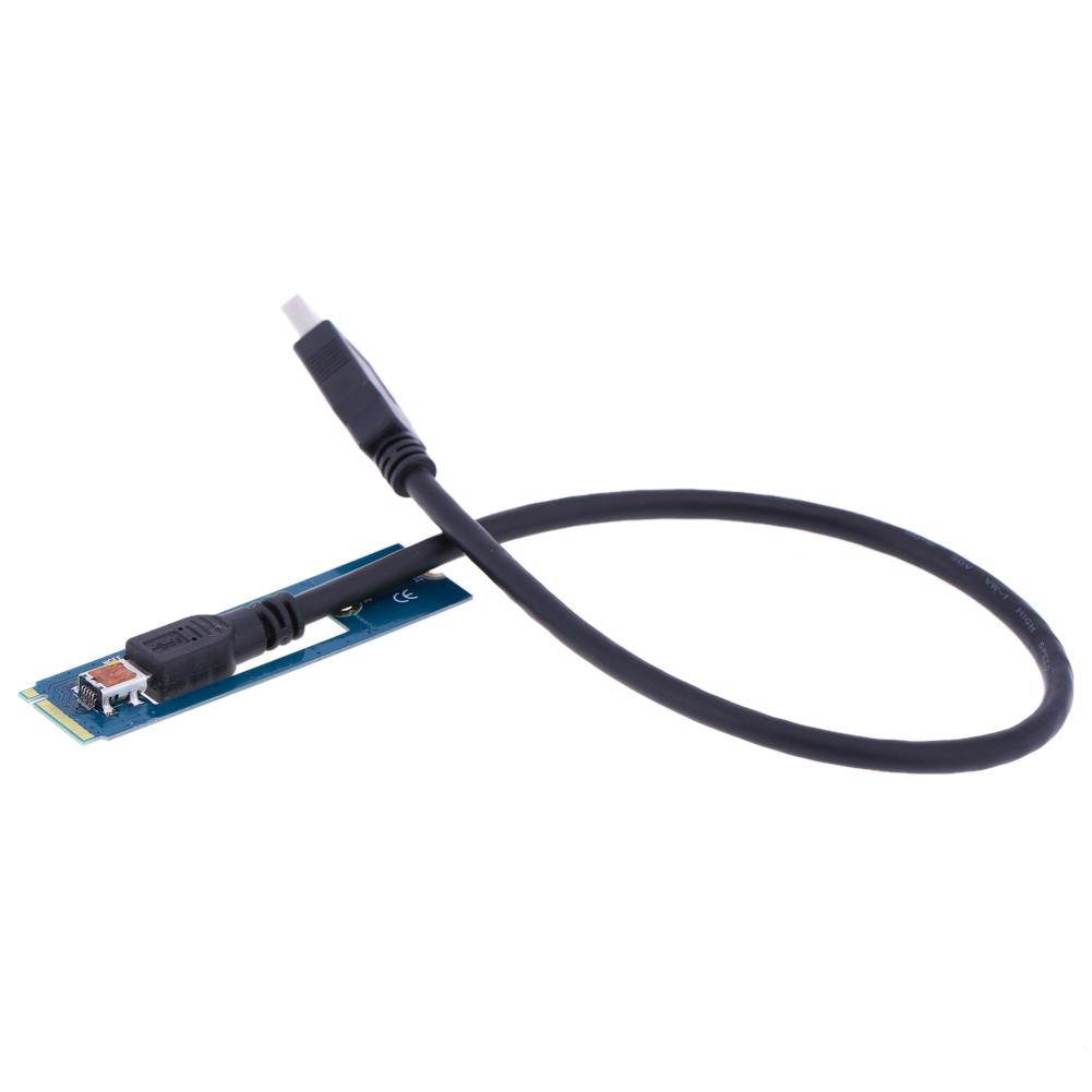 NGFF M.2 to PCI-e 16X Riser SATA to IDE Molex Power USB 3.0 Cable 40cm for Laptop External Video Card EXP GDC Bitcoin Miner