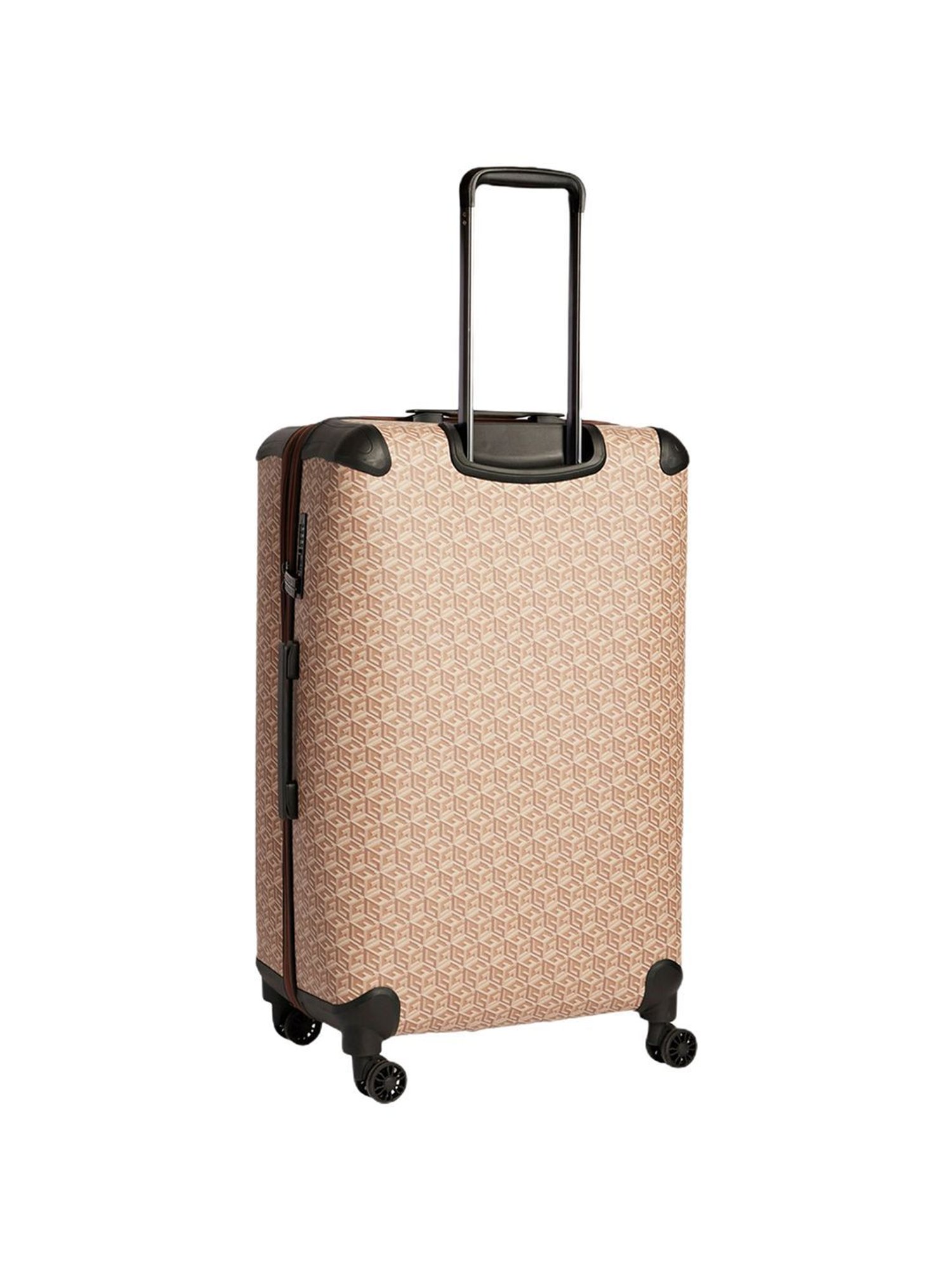 GUESS Beige 8 wheels Free Size HardCabin Trolley Bag