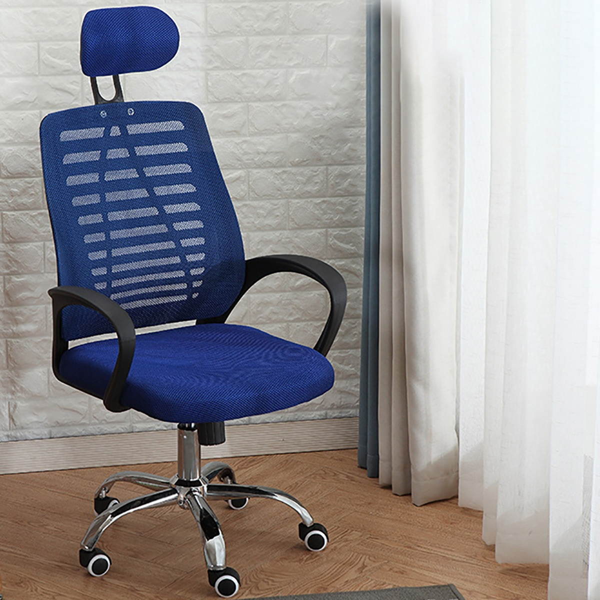 Mesh Back Chair Office Executive High Back Ergonomic Computer Home Laptop Desk Seat Stool Adjustable Grey