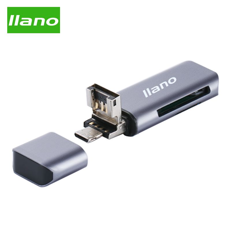 LLANO USB 3.0 Multi Smart Memory Card Reader SD/TF/Micro SD OTG Type c/Micro USB Adapter for Mac/Android/PC/Phone/Laptop/Camera