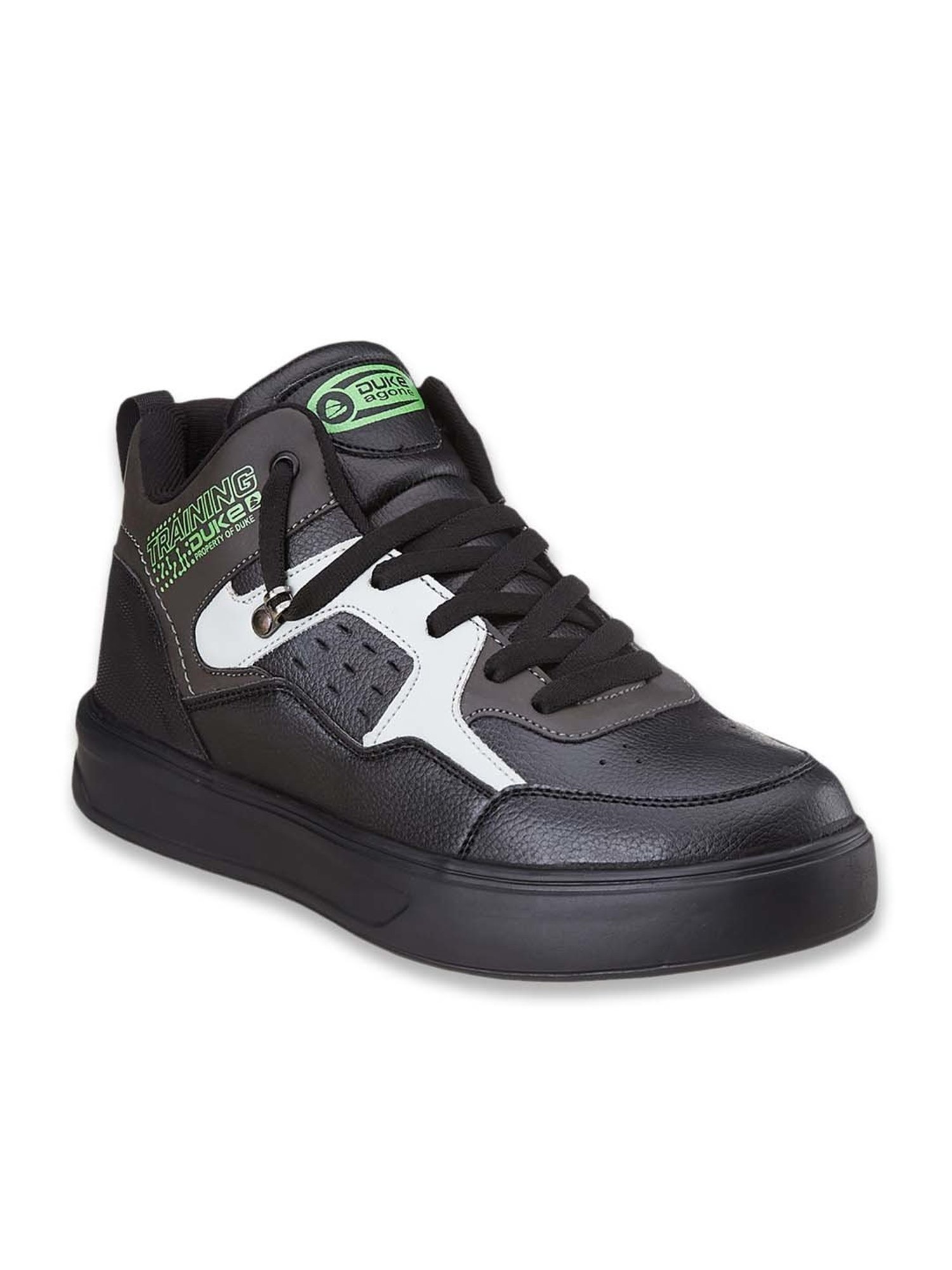 Duke Men's Black Ankle High Sneakers