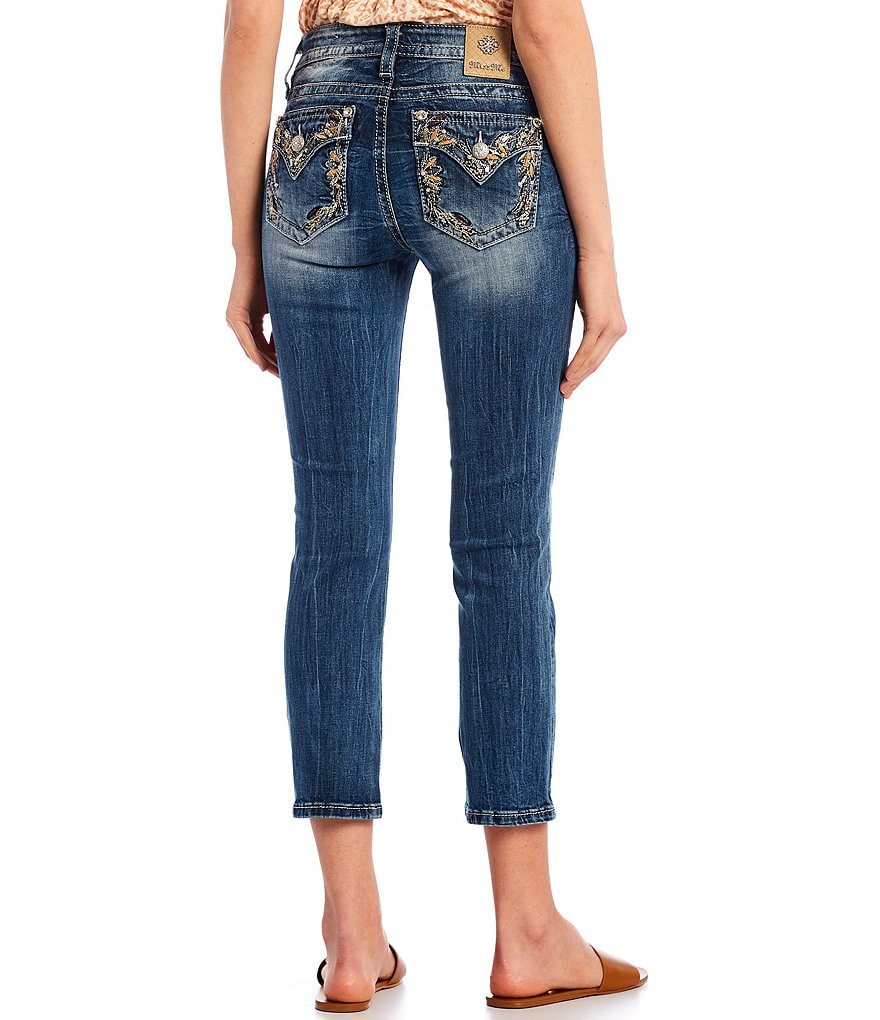 Celebrity Pink Destructed Cropped Skinny Jeans