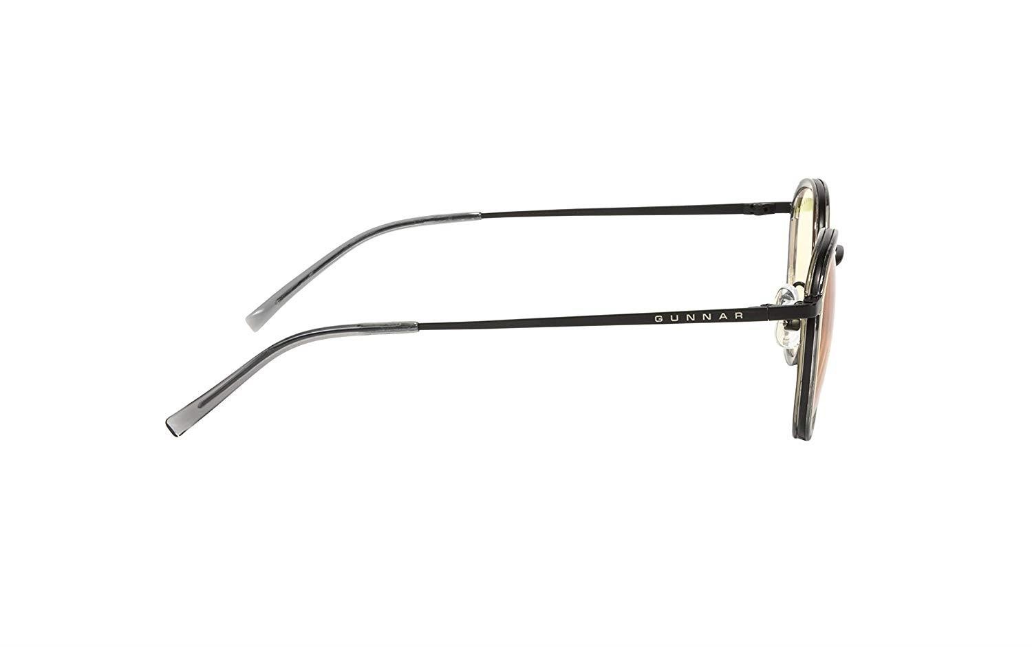 GUNNAR Gaming and Computer Eyewear/Atherton, Amber Tint - Patented Lens, Reduce Digital Eye Strain, Block 65% of Harmful Blue Light (Onyx Frame, Amber Lens) - PC; Mac; Linux