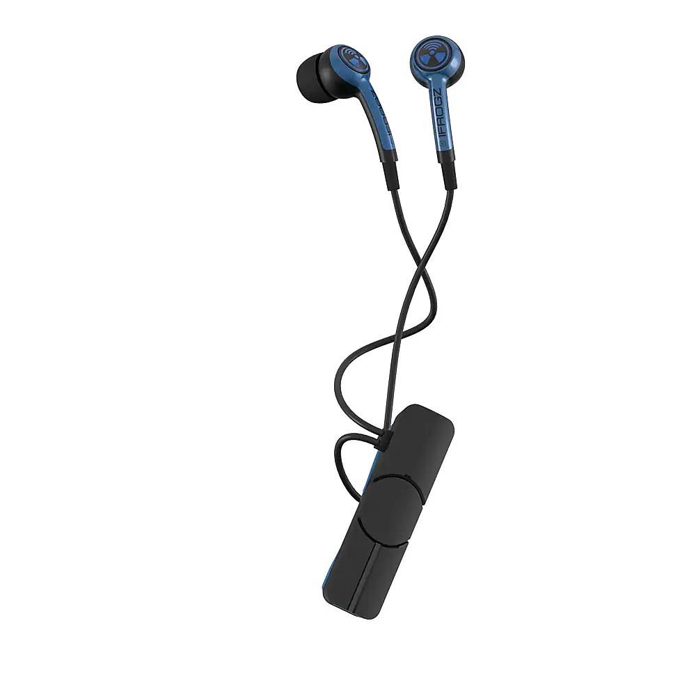 iFrogz Plugz Wireless Bluetooth Earbuds + Wireless Controls, Bright Blue