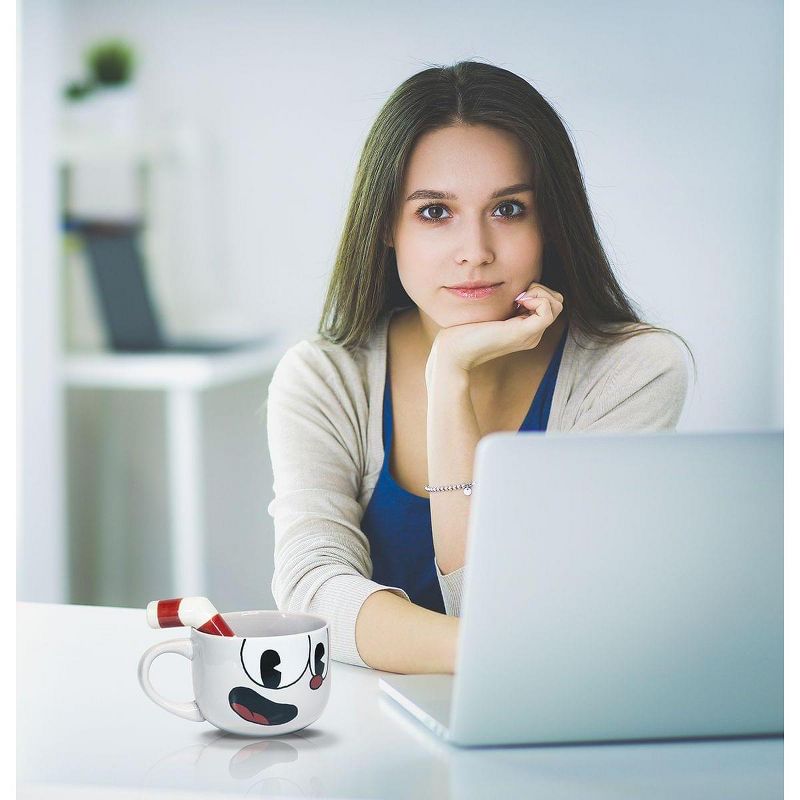 Just Funky Cuphead 20oz Ceramic Molded Mug, Cuphead