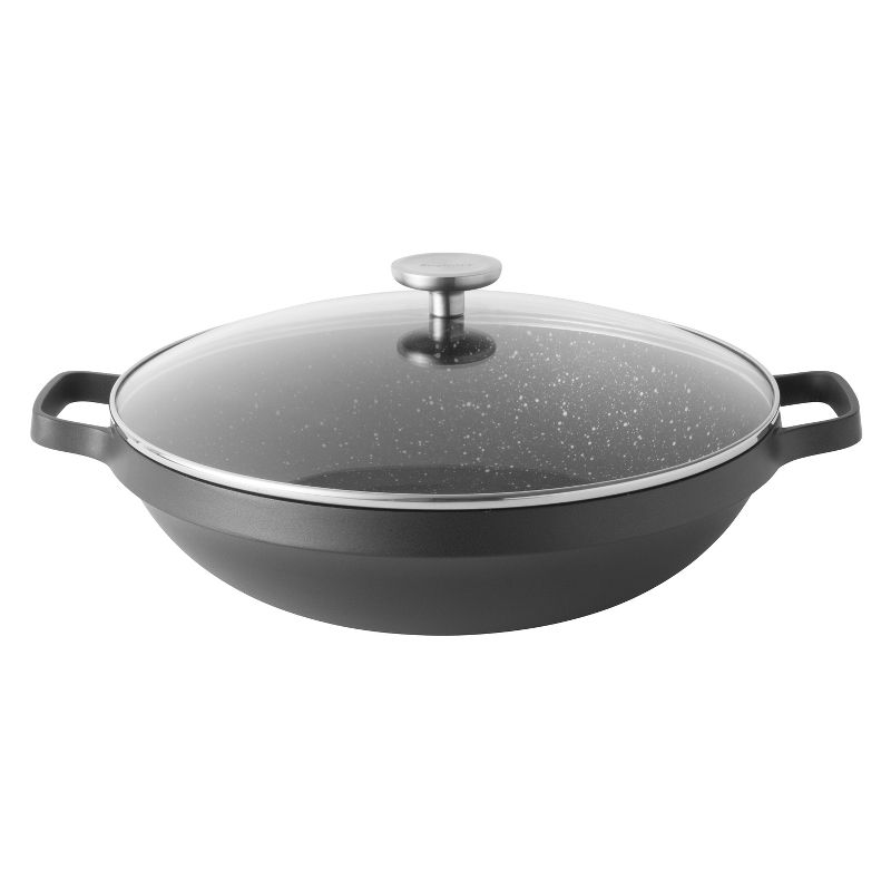 Victoria Cast Iron Wok with Stability Base 14" Black