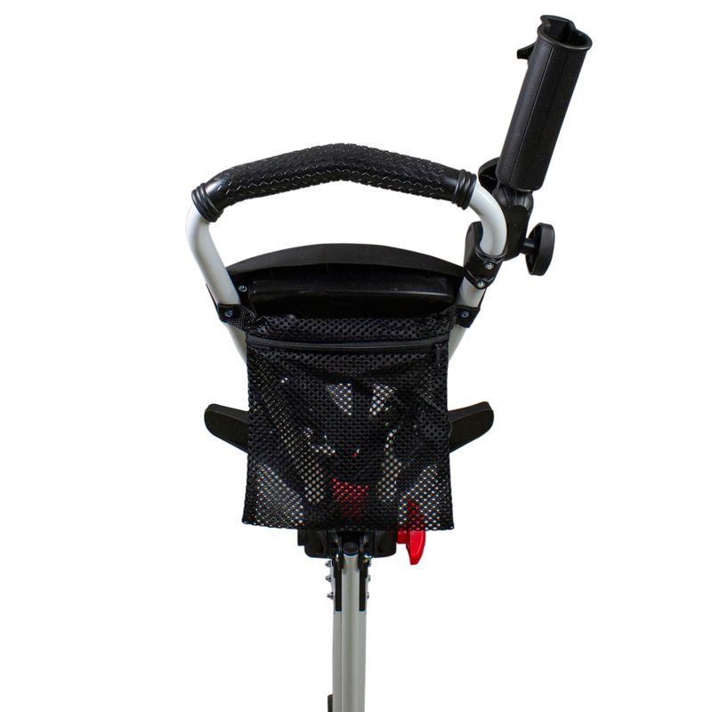 Northlight 48" White and Green Easy Folding 3 Wheel Golf Bag Push Cart