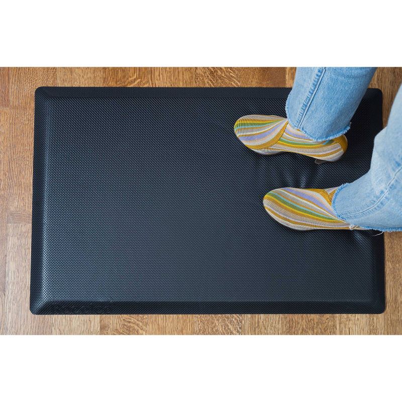 40" Adjustable Desk Riser with Medium Energizing Mat Black - Rocelco