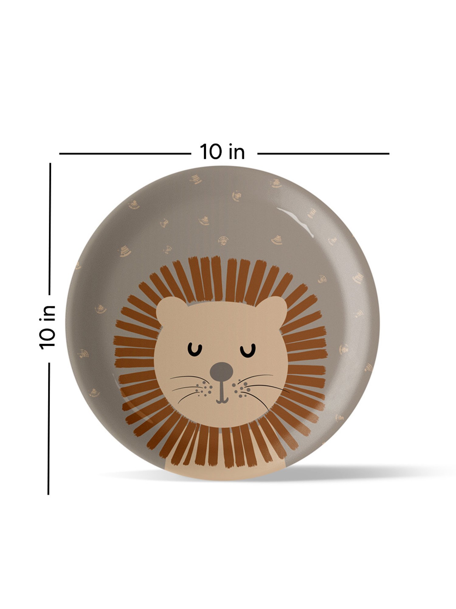 Nestroots Colorful Companions Grey Porcelain Decorative Wall Plate