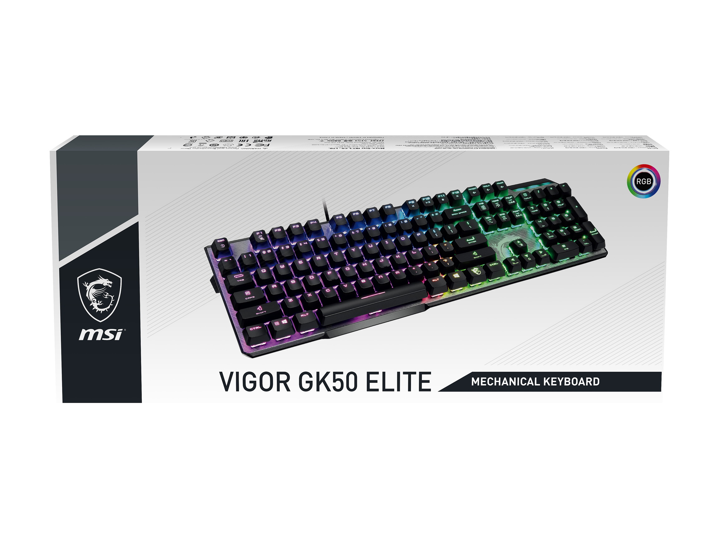 2, 60% Wired/Wireless Mechanical Keyboard (Kailh Box Brown Switch/White Case) - Full Keys Programmable - True RGB Backlit - Tap Arrow Keys - Double Shot PBT Keycaps - NKRO - 1900mAh Battery