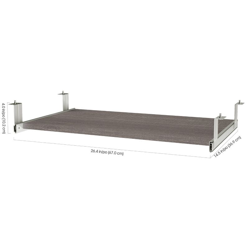 I3 Plus Keyboard Shelf Bark Gray - Bestar