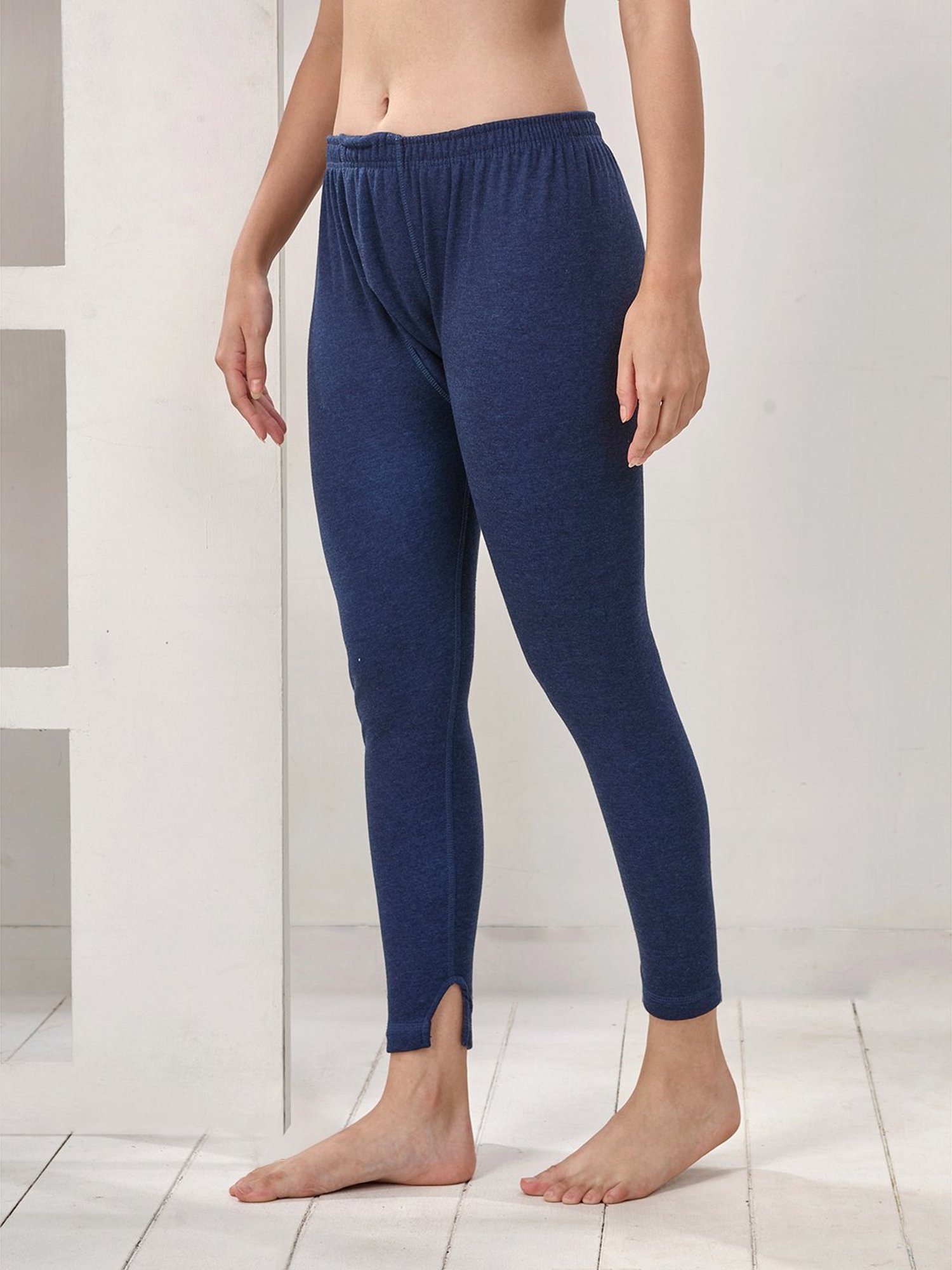 LUX Inferno Navy Plain Thermal Leggings - Pack Of 2