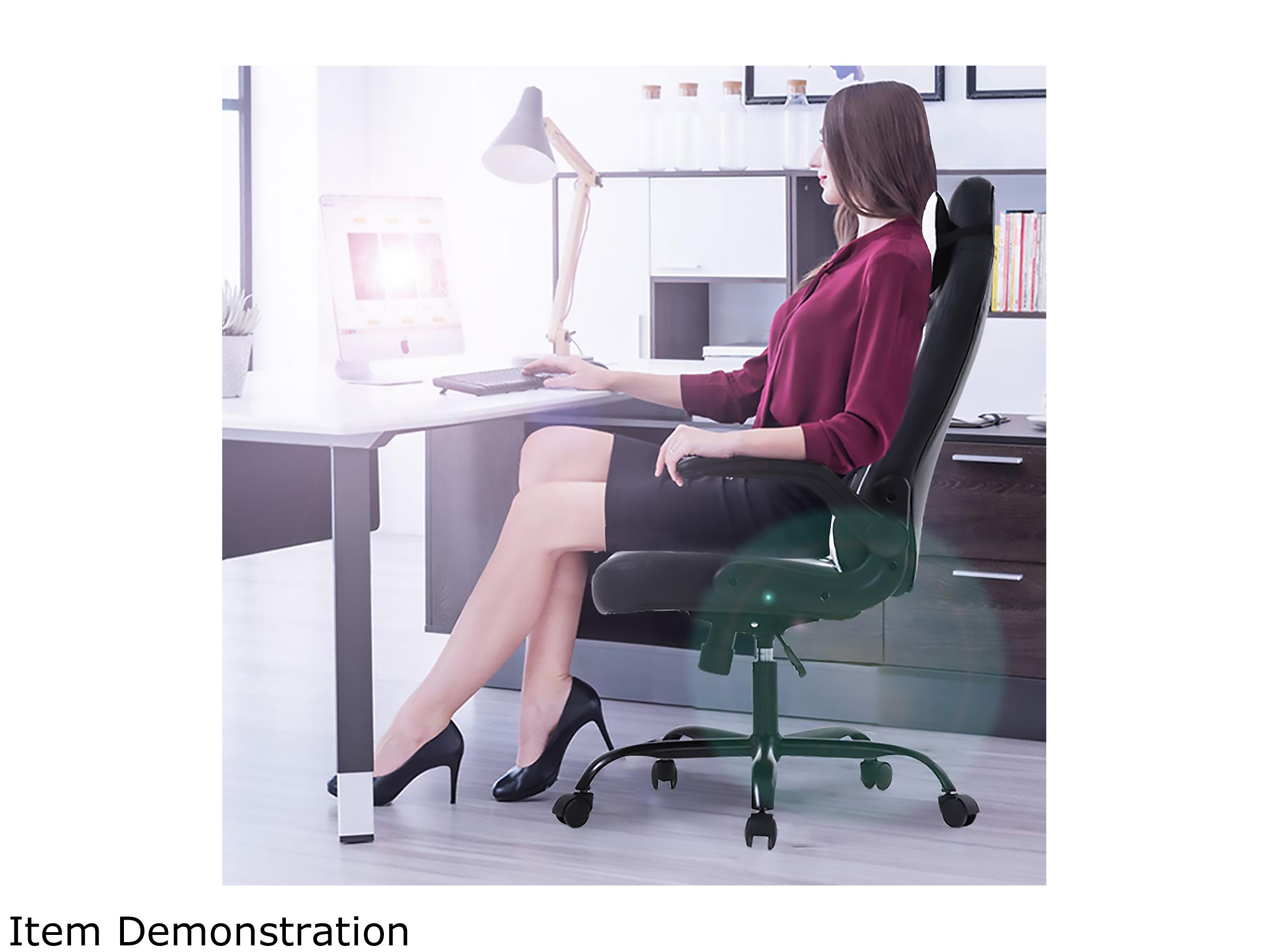 ProHT 95000 Ergonomic Gaming Chair with Adjustable Headrest Pillow, Padded Armrest and Lumber Support