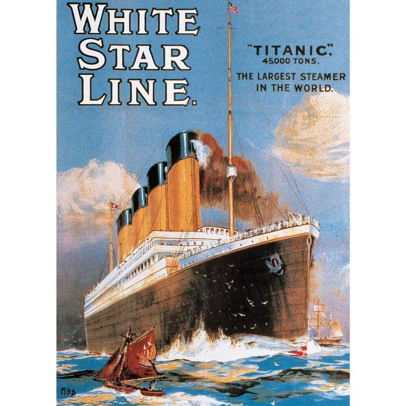 Eurographics Inc. Titanic White Star Line 1000 Piece Jigsaw Puzzle