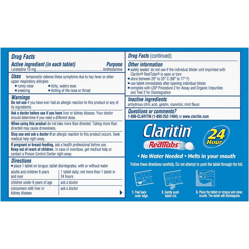 Claritin Loratadine Reditabs - 10ct