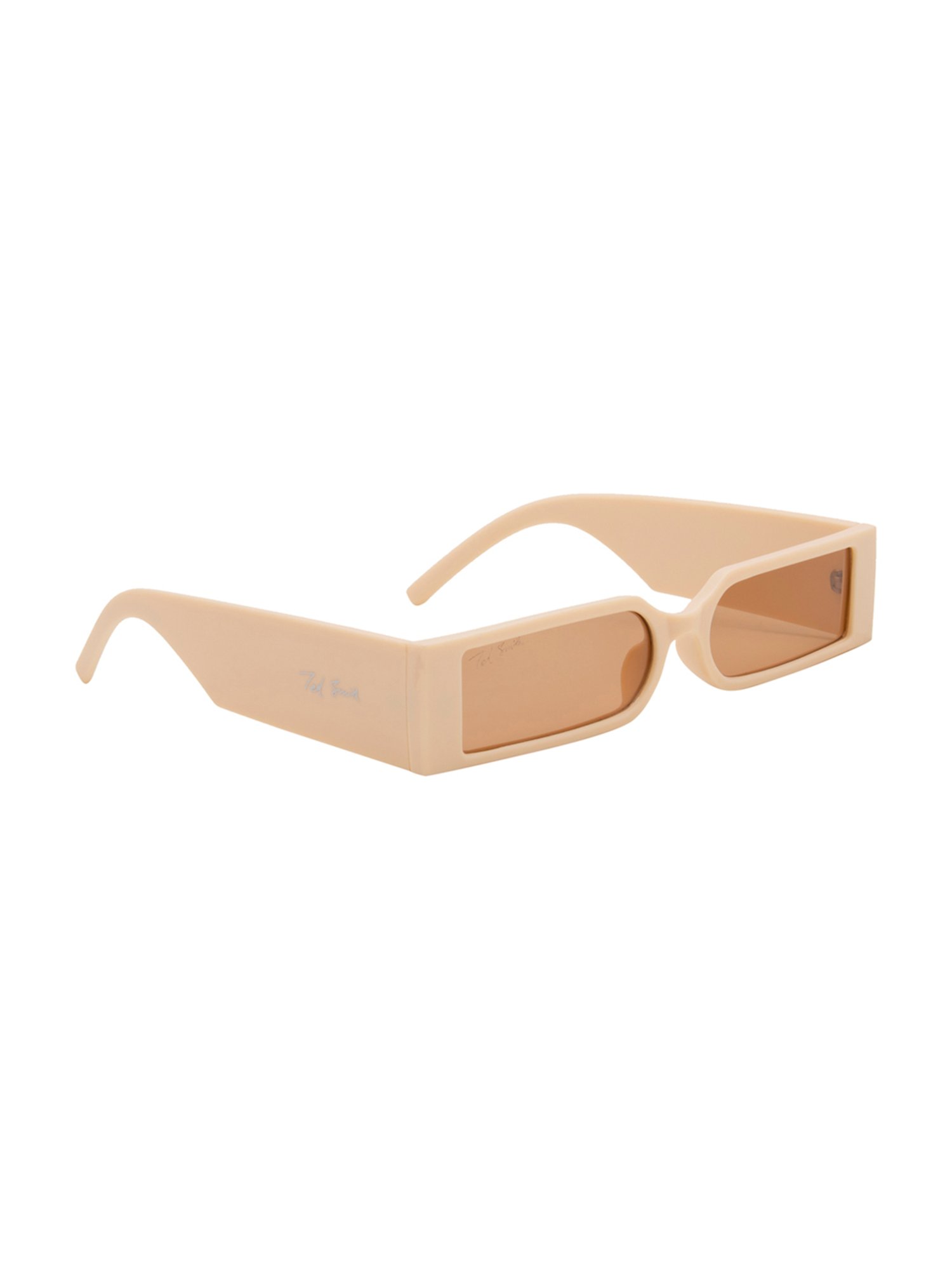 Ted Smith Brown Square UV Protection Unisex Sunglasses