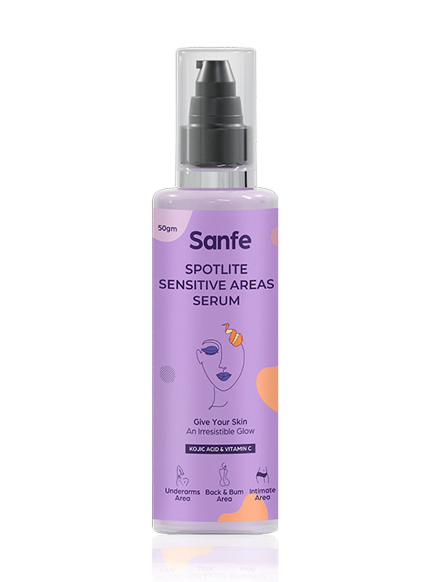 Sanfe Spotlite Kojic Acid and Vitamin C Sensitive Areas Body Serum - 50 gm
